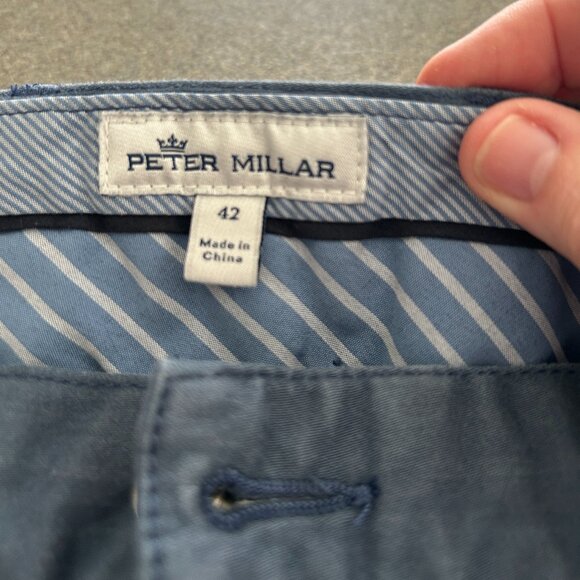 Peter Millar Men's Casual Pants - Blue Gray - Size 42 - Picture 2 of 12